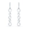 Thumbnail Image 1 of Cascading Twist Drop Earrings in 10K White Gold