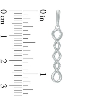 Cascading Twist Drop Earrings in 10K White Gold