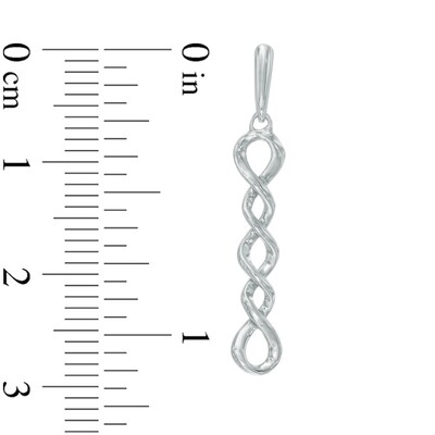 Cascading Twist Drop Earrings in 10K White Gold