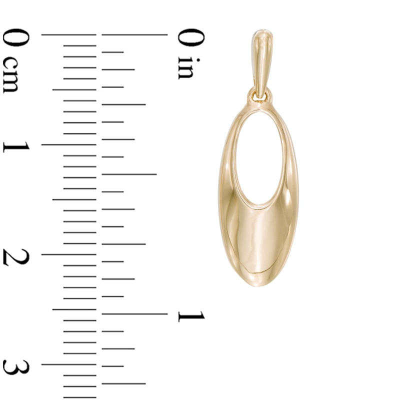 Open Oval Drop Earrings in 10K Gold