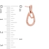 Thumbnail Image 1 of Loop Teardrop Earrings in 10K Rose Gold