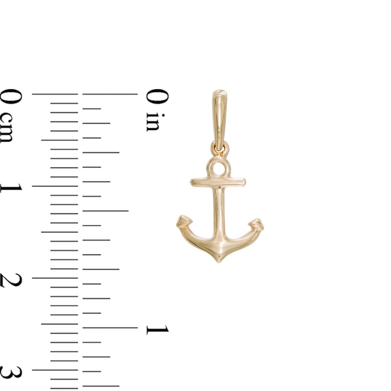 Main Image 2 of Anchor Drop Earrings in 10K Gold