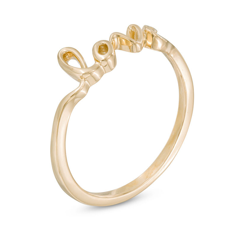 Love on sale script ring
