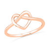 Heart Knot Ring in 10K Rose Gold
