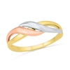 Thumbnail Image 0 of Crossover Ring in 10K Tri-Tone Gold