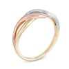 Thumbnail Image 1 of Crossover Ring in 10K Tri-Tone Gold