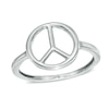 Thumbnail Image 0 of Peace Sign Ring in 10K White Gold