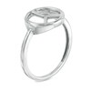 Thumbnail Image 1 of Peace Sign Ring in 10K White Gold