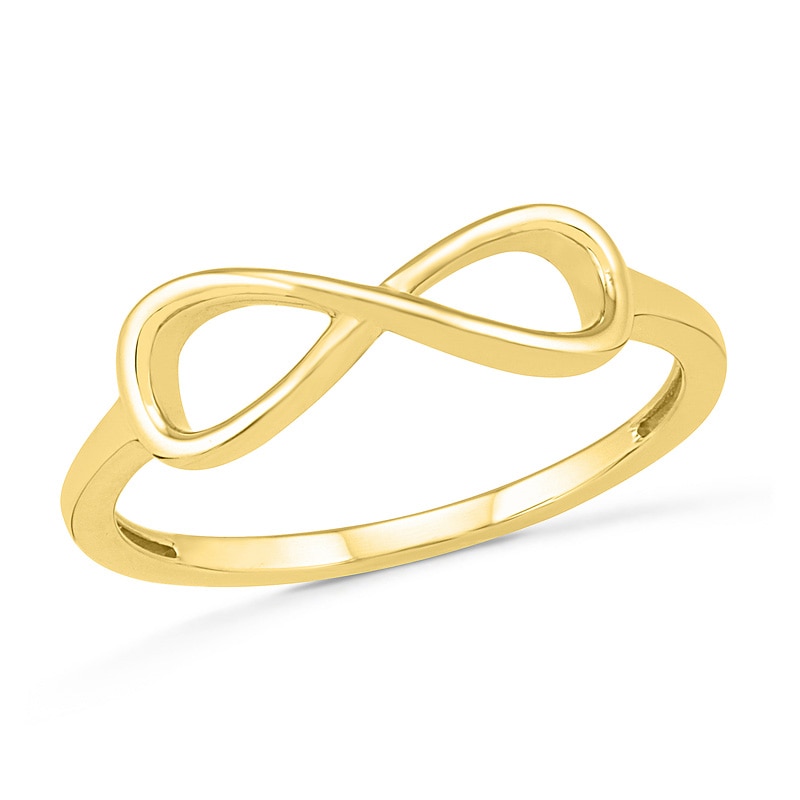 Sideways Infinity Ring in 10K Gold