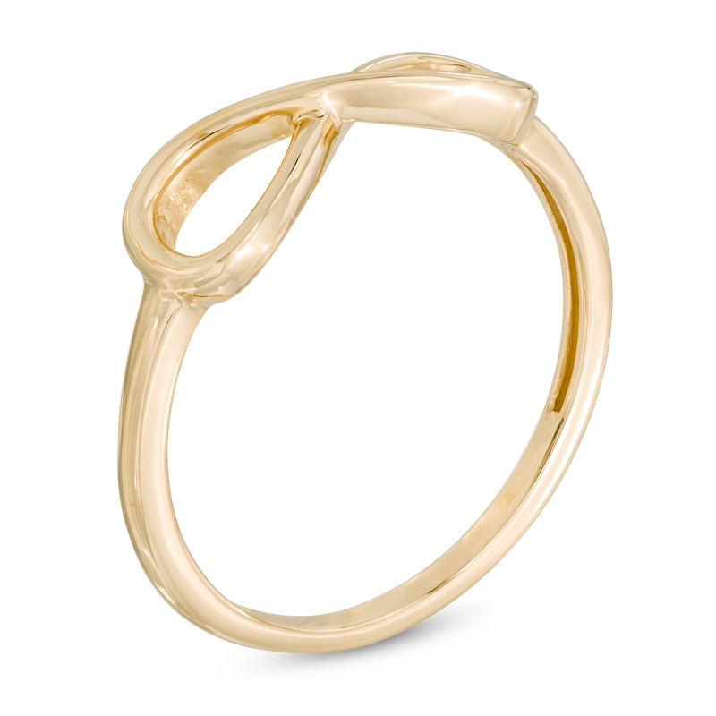 Sideways Infinity Ring in 10K Gold