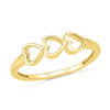 Thumbnail Image 0 of Triple Sideways Heart Ring in 10K Gold