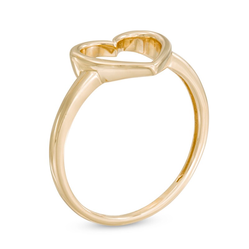 Main Image 2 of Heart Outline Ring in 10K Gold