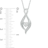 Thumbnail Image 1 of Diamond Accent Infinity Flame with Heart Pendant in Sterling Silver