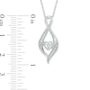 Diamond Accent Infinity Flame with Heart Pendant in Sterling Silver