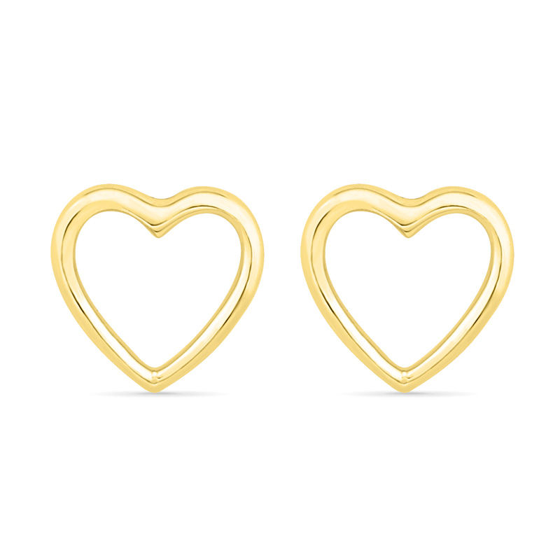 Heart Stud Earrings in 10K Gold|Peoples Jewellers
