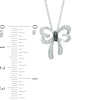 Thumbnail Image 1 of Black and White Diamond Accent Bow Necklace in Sterling Silver