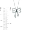 Thumbnail Image 2 of Black and White Diamond Accent Bow Necklace in Sterling Silver