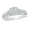 Thumbnail Image 0 of 1.00 CT. T.W. Diamond Frame Collar Engagement Ring in 14K White Gold