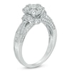 1.00 CT. T.W. Diamond Frame Collar Engagement Ring in 14K White Gold