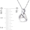 Thumbnail Image 2 of 8.0 - 8.5mm Cultured Freshwater Pearl and Diamond Accent Loop Pendant in 10K White Gold - 17"