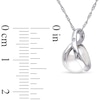 Thumbnail Image 3 of 8.0-8.5mm Freshwater Cultured Pearl and Diamond Accent Loop Pendant in 10K White Gold-17"