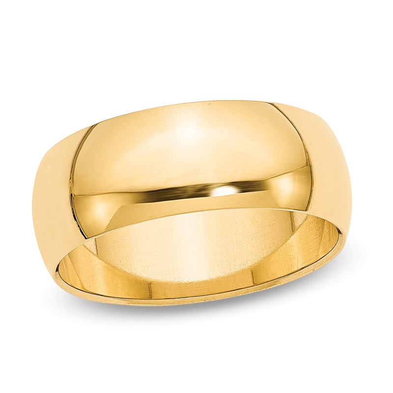 Men's 8.0mm Wedding Band in 14K Gold|Peoples Jewellers