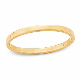 Ladies' 2.0mm Flat Square-Edged Wedding Band in 14K Gold