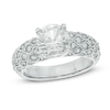 Thumbnail Image 1 of 8.0mm Lab-Created White Sapphire Lattice Ring in 10K White Gold