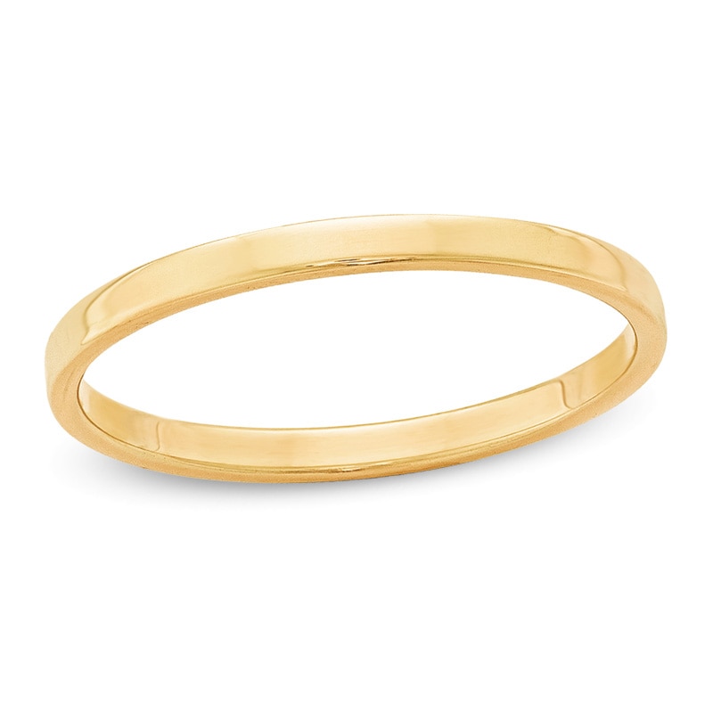 Men's 2.0mm Flat Square-Edged Wedding Band in 14K Gold|Peoples Jewellers