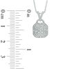 Thumbnail Image 2 of Diamond Accent Octagonal Frame Pendant and Stud Earrings Set in Sterling Silver