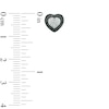 Enhanced Black and White Diamond Accent Heart-Shaped Pendant and Stud Earrings Set in Sterling Silver