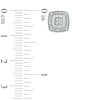 Diamond Accent Square Frame Pendant and Stud Earrings Set in Sterling Silver