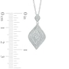 Thumbnail Image 1 of Diamond Accent Flame-Shaped Frame Pendant and Drop Earrings Set in Sterling Silver