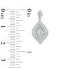 Thumbnail Image 2 of Diamond Accent Flame-Shaped Frame Pendant and Drop Earrings Set in Sterling Silver