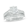 Thumbnail Image 0 of 0.96 CT. T.W. Composite Diamond Bridal Set in 14K White Gold