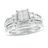 Thumbnail Image 0 of 0.95 CT. T.W. Quad Diamond Collar Bridal Set in 14K White Gold