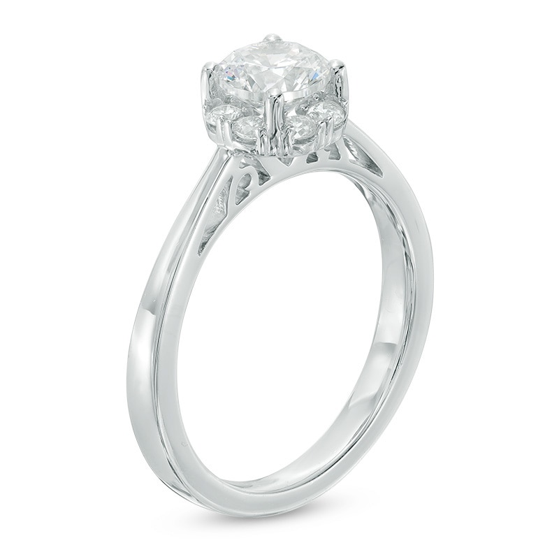 Main Image 2 of 1.00 CT. T.W. Certified Canadian Diamond Frame Engagement Ring in 14K White Gold (I/I1)