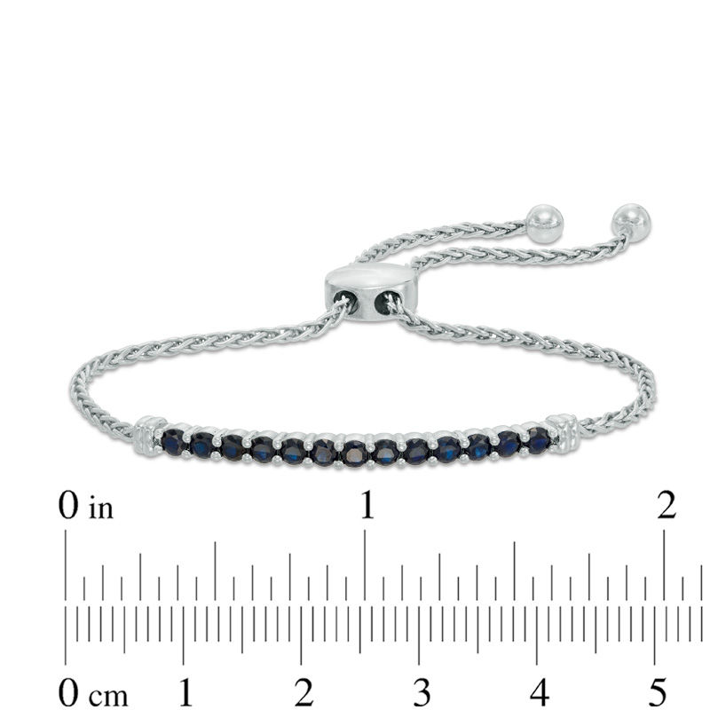 Main Image 2 of Black Spinel Bar Bolo Bracelet in Sterling Silver - 9.0"