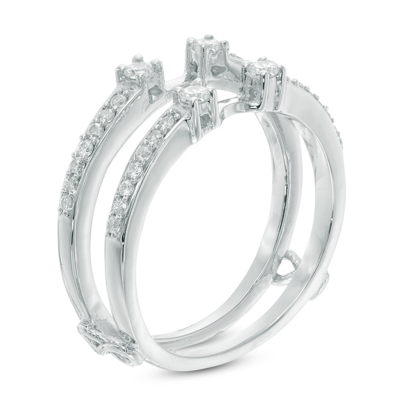 Main Image 2 of 0.30 CT. T.W. Diamond Solitaire Enhancer in 10K White Gold
