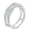 Thumbnail Image 2 of 0.23 CT. T.W. Diamond Double Crossover Solitaire Enhancer in 10K White Gold