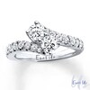 Thumbnail Image 1 of Ever Us™ 2.00 CT. T.W. Two-Stone Diamond Bypass Ring in 14K White Gold