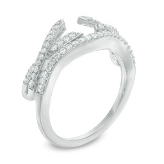 0.29 CT. T.W. Diamond Twist Solitaire Enhancer in 10K White Gold