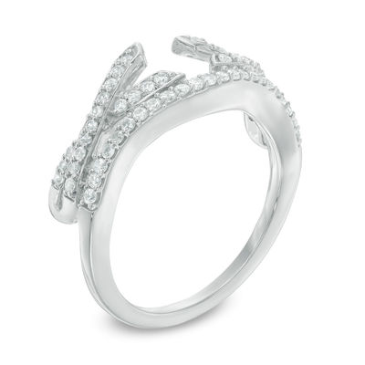 0.29 CT. T.W. Diamond Twist Solitaire Enhancer in 10K White Gold