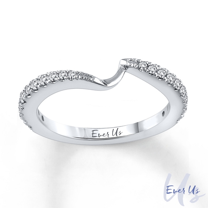 Main Image 1 of Ever Us™ 0.33 CT. T.W. Diamond Contour Band in 14K White Gold