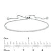 Thumbnail Image 1 of 0.25 CT. T.W. Diamond Bar Bolo Bracelet in 10K White Gold - 8.0"