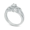 Thumbnail Image 1 of 0.45 CT. T.W. Diamond Crossover Bridal Set in 10K White Gold