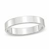 Thumbnail Image 1 of 4.0mm Flat Square-Edged Wedding Band in 14K White Gold