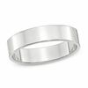 Thumbnail Image 0 of Men's 5.0mm Flat Square-Edged Wedding Band in 14K White Gold