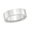 Thumbnail Image 1 of 6.0mm Flat Square-Edged Wedding Band in 14K White Gold