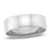 Thumbnail Image 1 of 7.0mm Flat Square-Edged Wedding Band in 14K White Gold